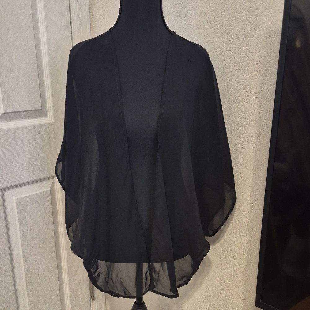 Windsor Black Sheer Women's Poncho